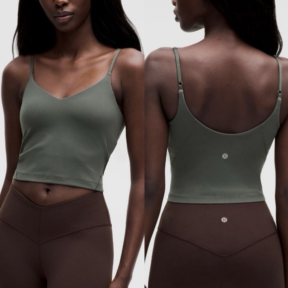 lululemon athletica Tops - Lululemon Align Crop Cami Tank Top Athletic Light Support A/B Cup Stretch 14
